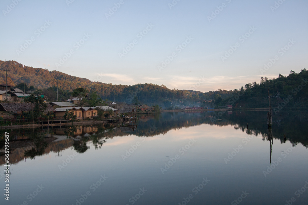 Baan Rak Thai, Village on the lake in Mea Hong Son Province, Thailand