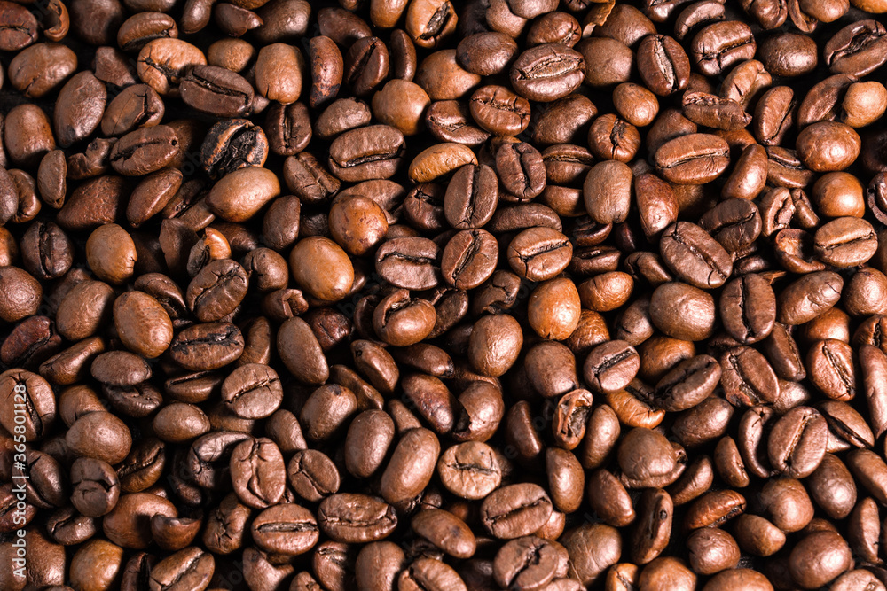 Roasted coffee beans texture background, brown grains Roasted coffee beans texture background, brown grains