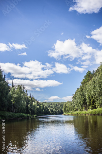 incredible beauty of the nature of the Urals, the banks of the Chusovaya river