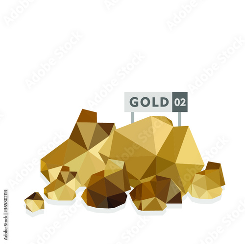 Gold nuggets vector 