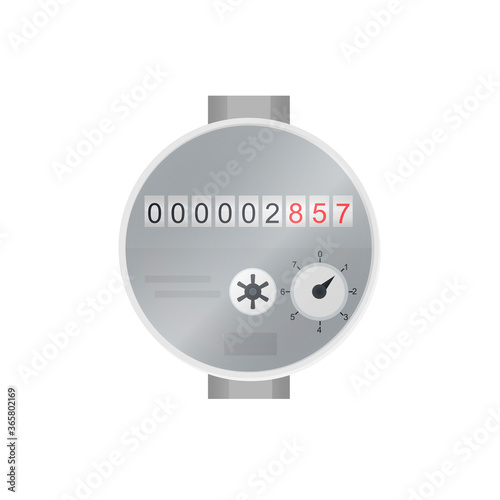 Indicator. Water meter, vector illustration
