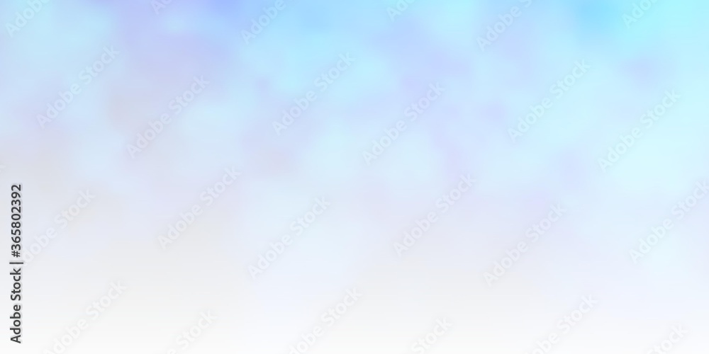 Light BLUE vector template with sky, clouds. Colorful illustration with abstract gradient clouds. Template for websites.