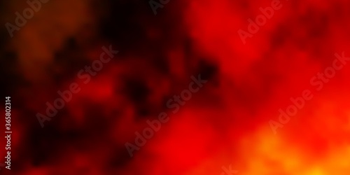 Light Orange vector texture with cloudy sky. Illustration in abstract style with gradient clouds. Pattern for your commercials.