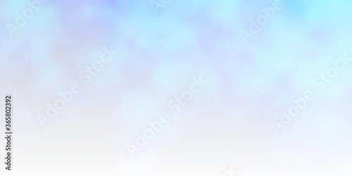 Light BLUE vector template with sky, clouds. Colorful illustration with abstract gradient clouds. Template for websites.