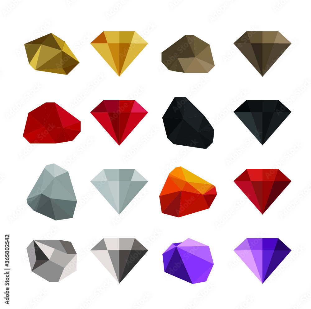 Set of color rocks, salt,gold,gravel,emerald,rubies,cristal,hot embers,bronze,silver isolated on white Set of color rocks, salt,gold,gravel,emerald,rubies,cristal,hot embers,bronze,silver isolated on white