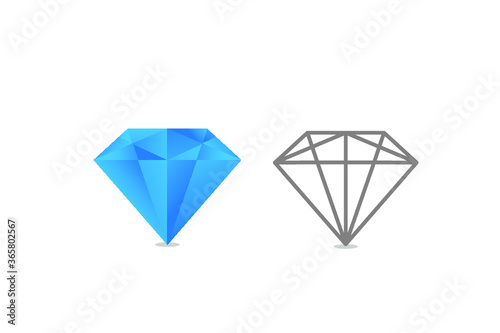 Diamond vector icon 