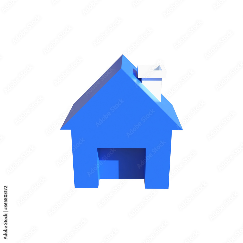3d render house icon isolated on white background 3d render house icon isolated on white background