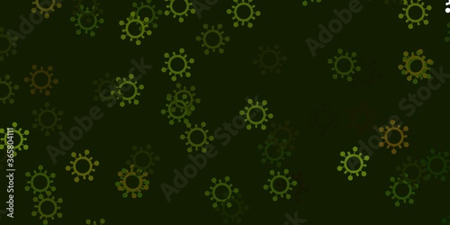 Light green vector texture with disease symbols.