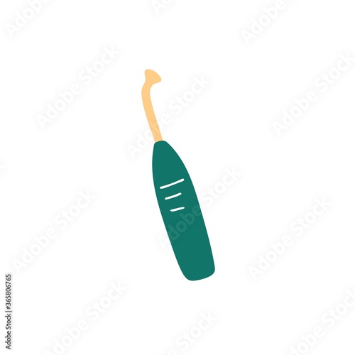 Darsonval icon. Skin care device. Hand drawn flat vector illustration