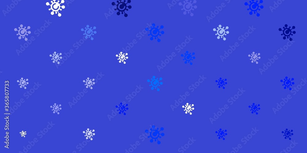 Light BLUE vector backdrop with virus symbols. Light BLUE vector backdrop with virus symbols.