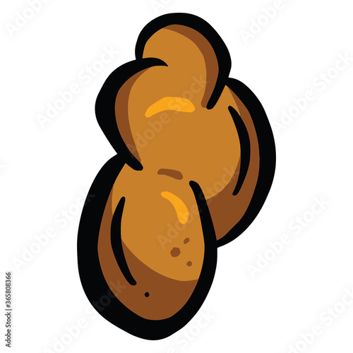 A Cartoon Illustration of a Brown Poo Dookie or Turd photo