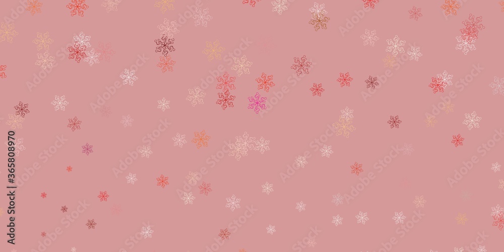Light red vector doodle texture with flowers. Light red vector doodle texture with flowers.