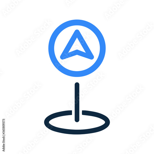 Location, pin, pointer icon / vector graphics