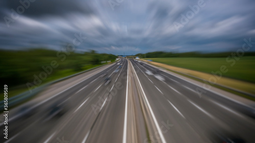 fast traffic on the highway 