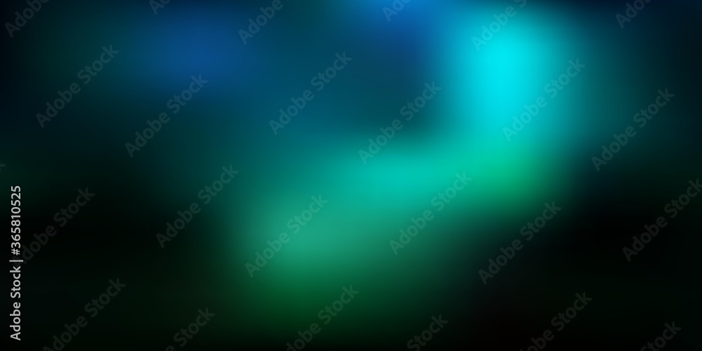 Dark blue, green vector blurred texture.