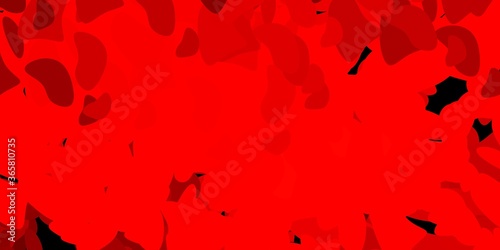 Light red, yellow vector pattern with abstract shapes.
