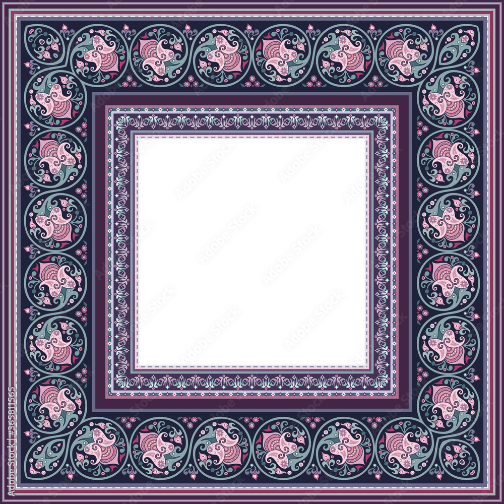 Vector decorative floral ethnic illustration Vector decorative floral ethnic illustration