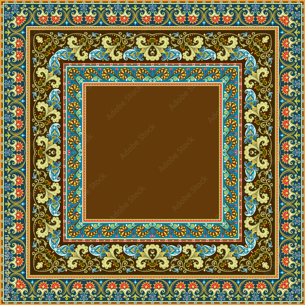 Vector decorative floral ethnic illustration Vector decorative floral ethnic illustration