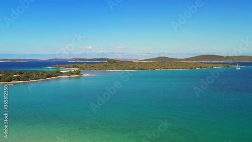 Wallpaper Mural Beautiful seascape on Adriatic sea, islands in turquoise water on the island of Dugi Otok in Croatia, drone footage Torontodigital.ca
