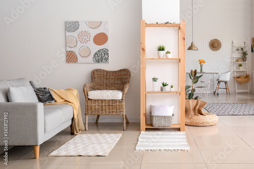 Stylish interior of living room