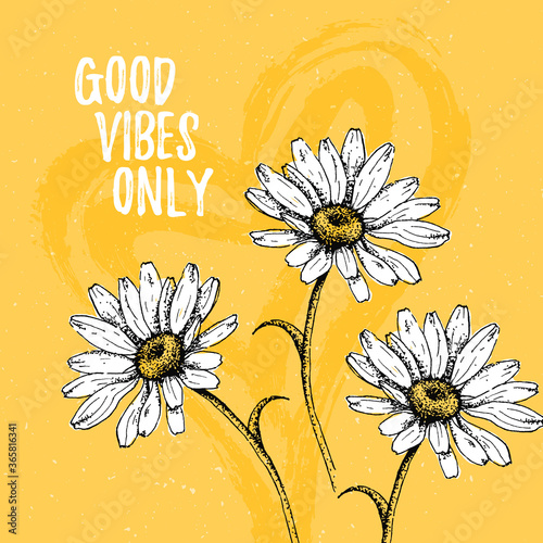 Good Vibes Only quote template card