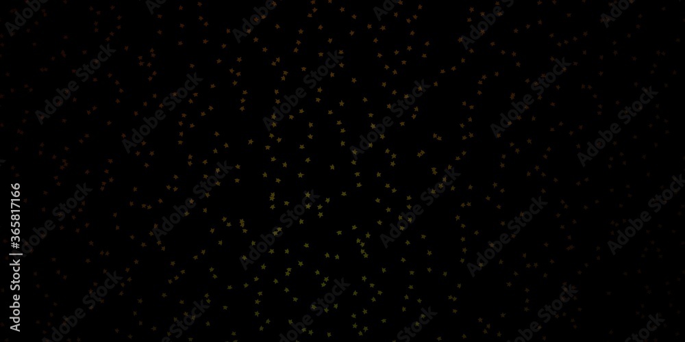 Fototapeta premium Dark Green, Yellow vector template with neon stars. Decorative illustration with stars on abstract template. Pattern for wrapping gifts.