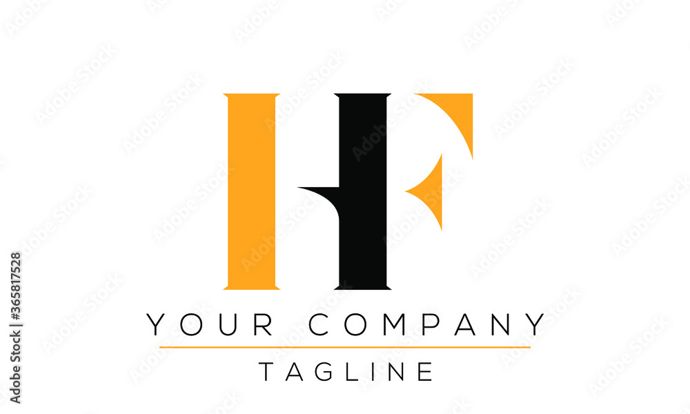 Letter HF Logo Design, Creative Modern Icon FH H F