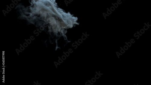 Fantasy smoke dust. Movement smoke. abstract smoke dust. 3d illustration.