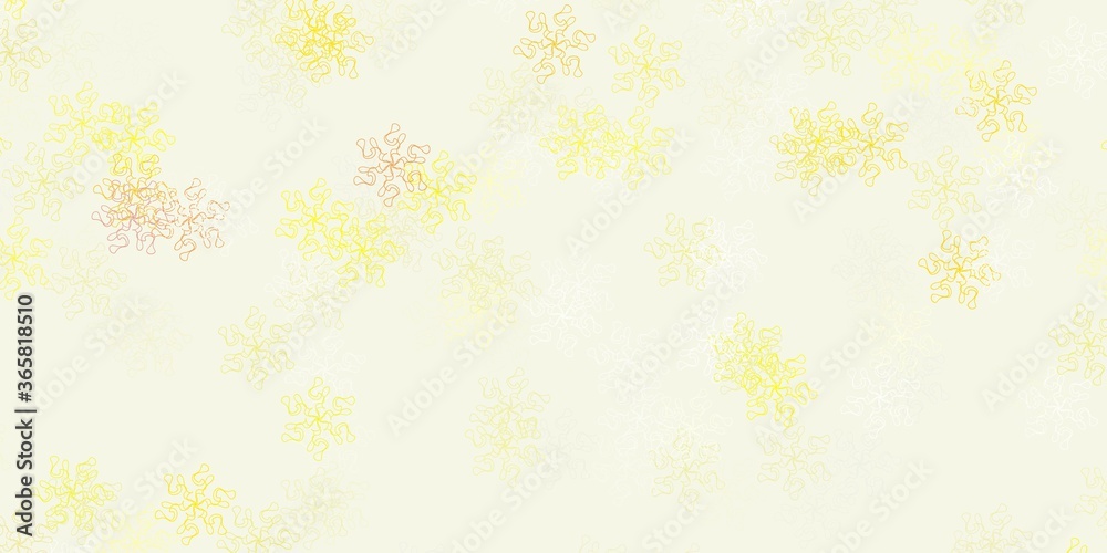 Light yellow vector natural backdrop with flowers. Light yellow vector natural backdrop with flowers.