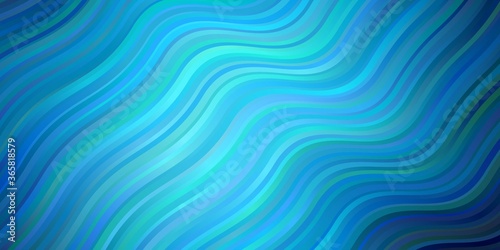 Light BLUE vector background with curves. Colorful abstract illustration with gradient curves. Template for your UI design. © Guskova