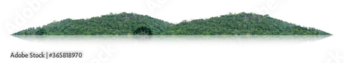 The mountain is a set of isolated islands on a white background with a trail.