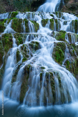Waterfall in Orbaneja del Castillo, Sedano Valley, Burgos, Castilla y Leon, Spain, Europe
