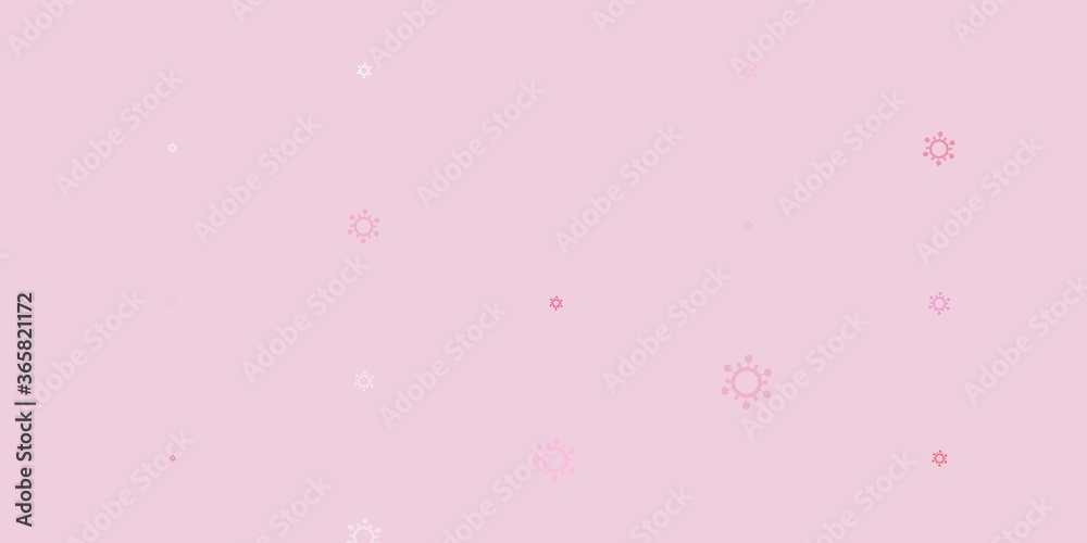 Light Pink vector template with flu signs.