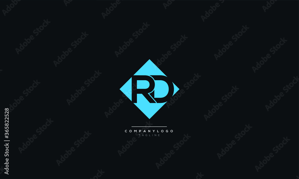 Letter RD DR R D Logo Alphabet Design Icon Vector Symbol