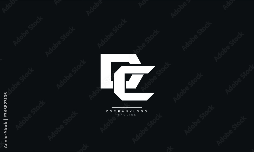 Fototapeta premium DC Letter Logo Alphabet Design Icon Vector Symbol