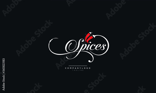 An abstract spices chilli logo