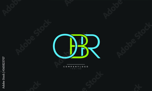 OBR Letter Logo Alphabet Design Icon Vector Symbol