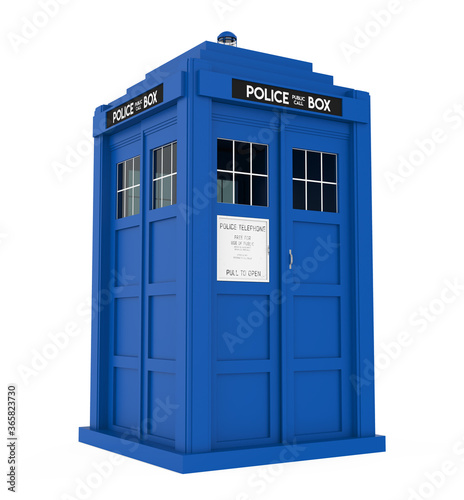 Wallpaper Mural Police Box Isolated