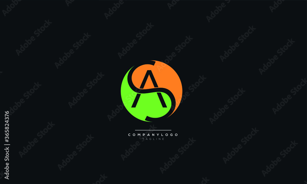 Letter AS SA A S Logo Alphabet Design Icon Vector Symbol