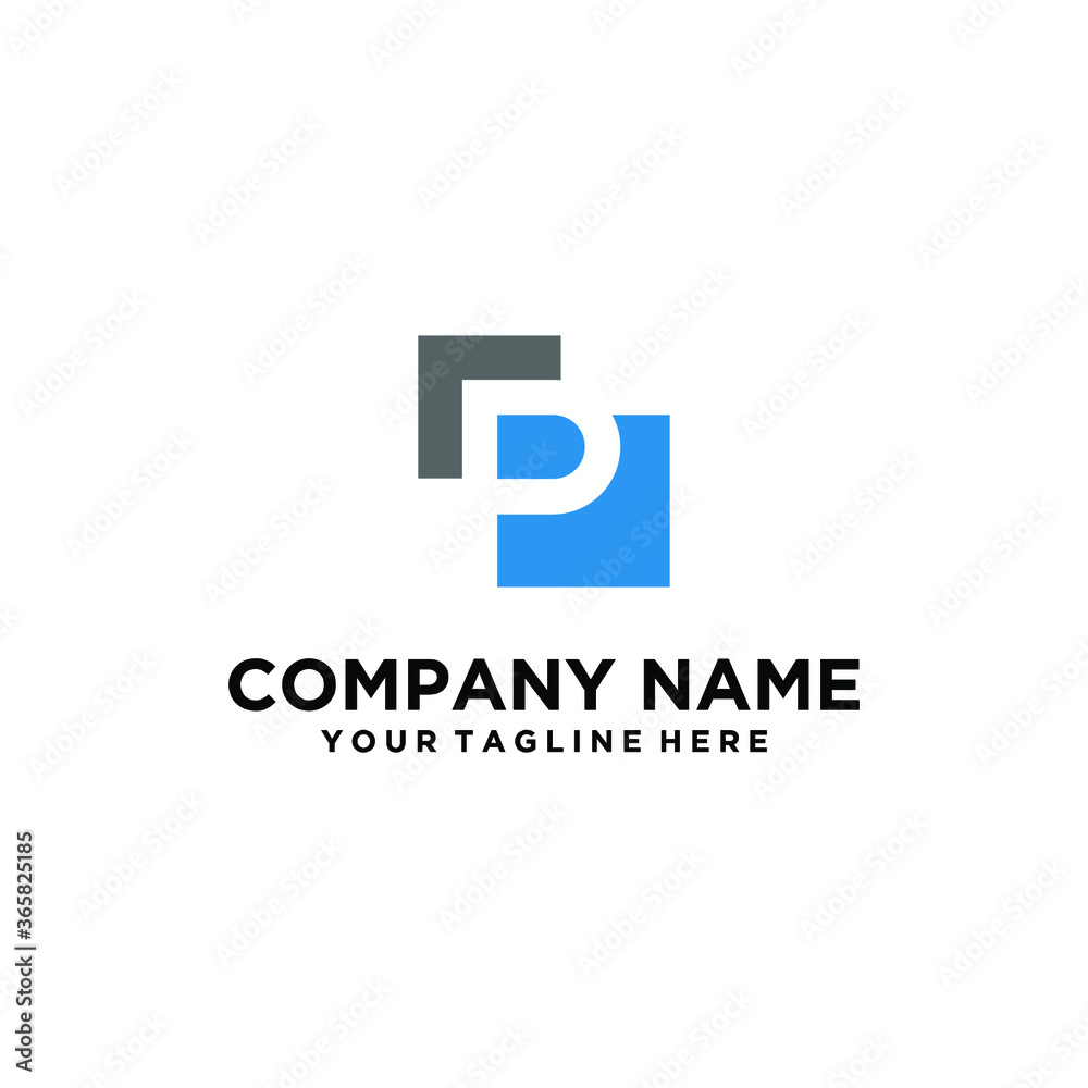 Logo P Vector. Letter P Abstract Logo. Alphabet Symbol. Trendy Flat style for graphic design, 