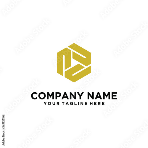 P initial letter loop linked hexagon logo design. Logo P Vector. Letter P Abstract Logo. Alphabet Symbol. Trendy Flat style for graphic design