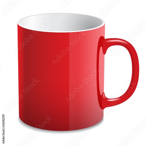 Red glossy mug