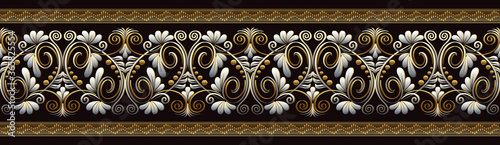 Modern vector volumetric floral stripe background.