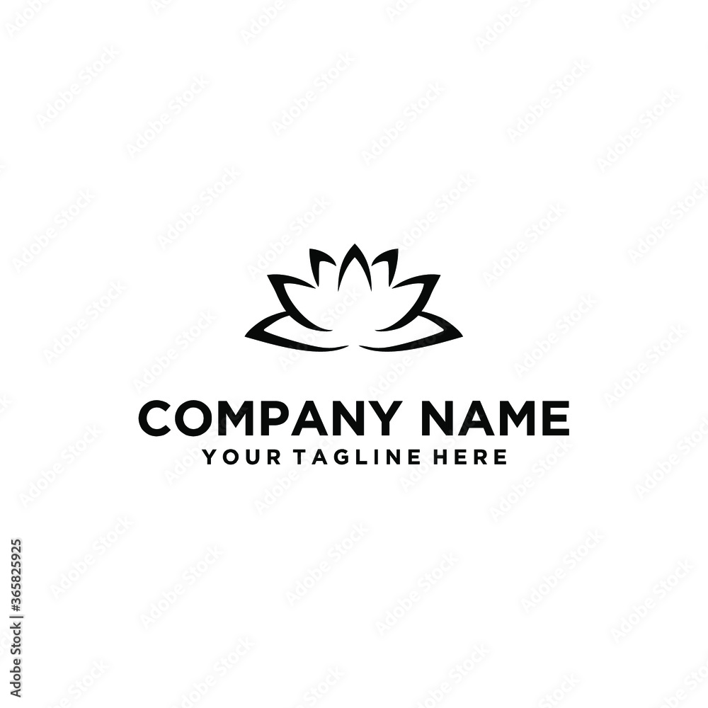 Fototapeta premium Lotus flower logo vector design. company logo design.