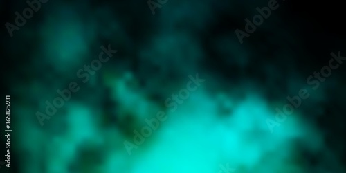 Dark Blue, Green vector pattern with clouds. Shining illustration with abstract gradient clouds. Colorful pattern for appdesign.