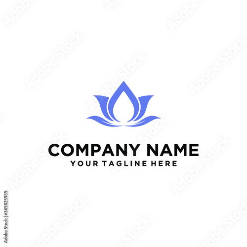 Lotus flower logo vector design.  company logo design.