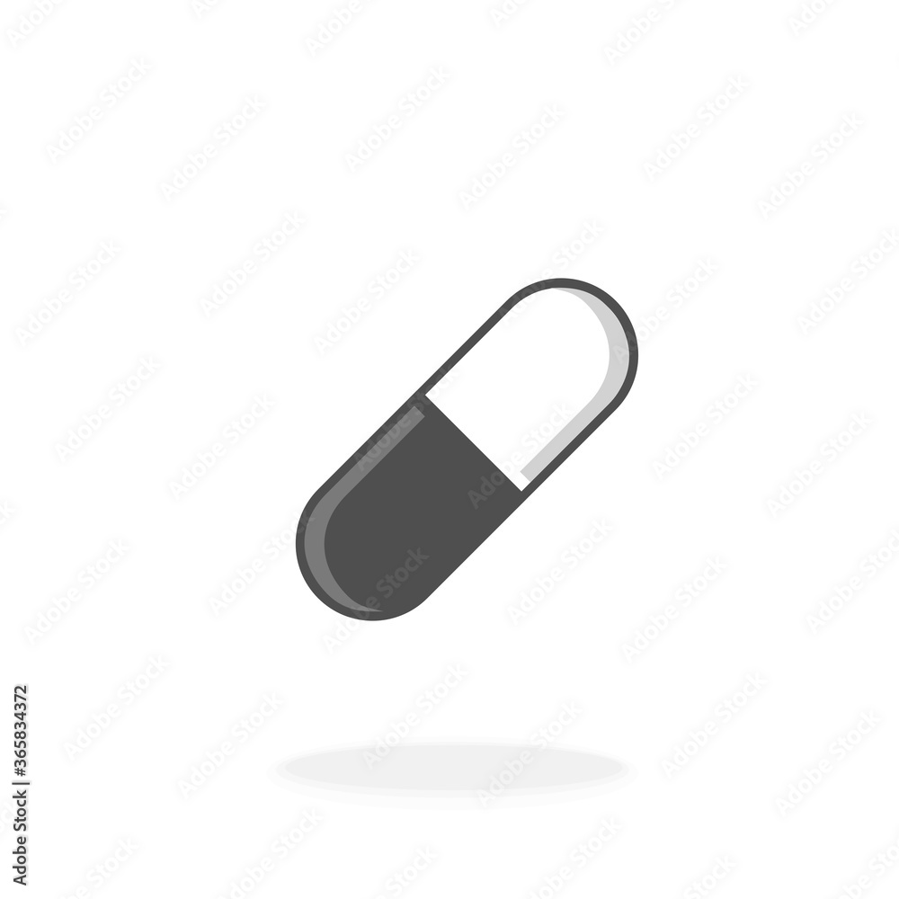 Pill Capsule Icon Vector Illustration Symbol - Modern Medicine Concept Pill Capsule Icon Vector Illustration Symbol - Modern Medicine Concept