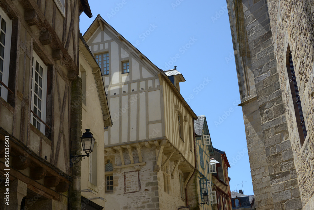 Maisons à colombages à Vannes en Bretagne