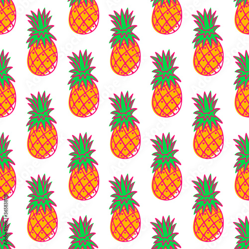 ananas pineapple fruit seamless pattern