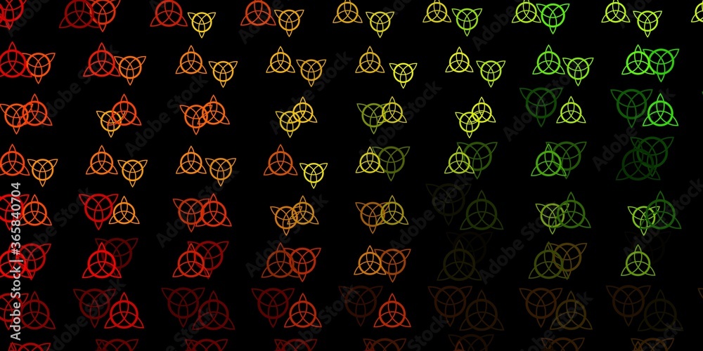 Dark Green, Yellow vector texture with religion symbols. Dark Green, Yellow vector texture with religion symbols.